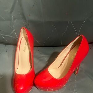 Chic Red Patent Leather Heels